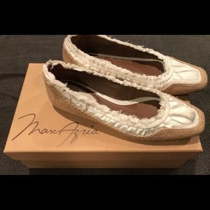 BCBG MaxAzria- Flat “Sophie” Yute/Sateen Slip-On’s